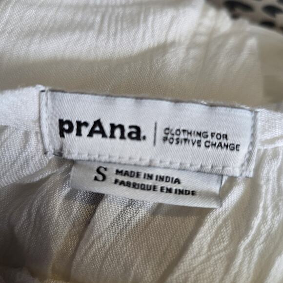 PRANA Jumpsuit Women Size Small White Wide Leg Lightweight Stretch Travel Cruise - Picture 11 of 12